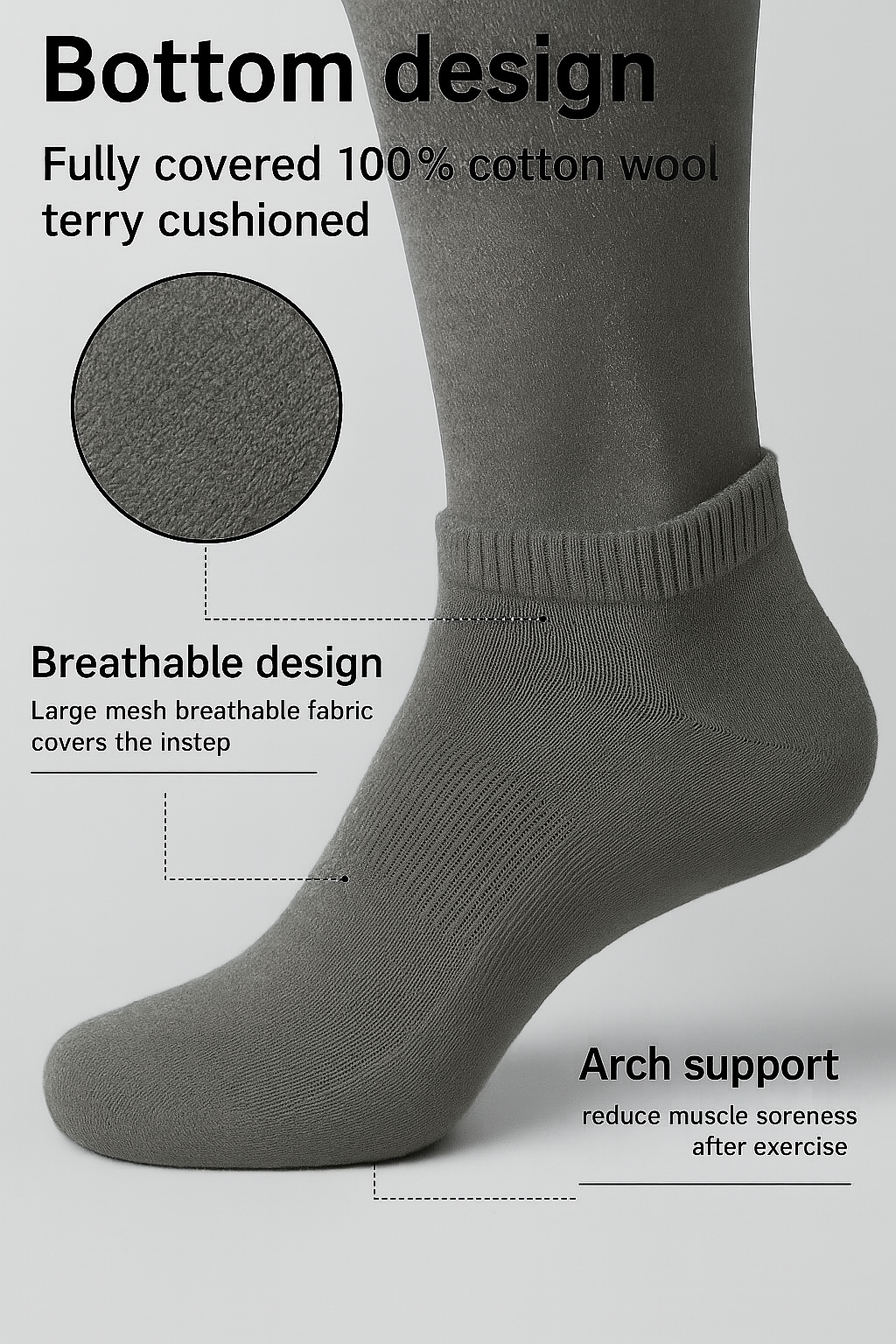 Women Half terry socquette socks