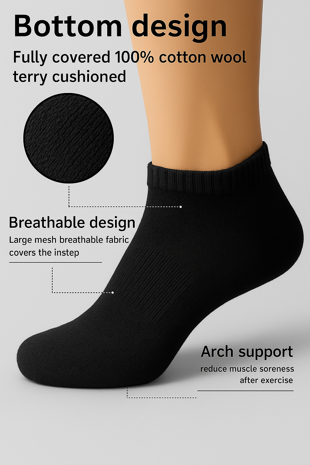 Women Half terry socquette socks