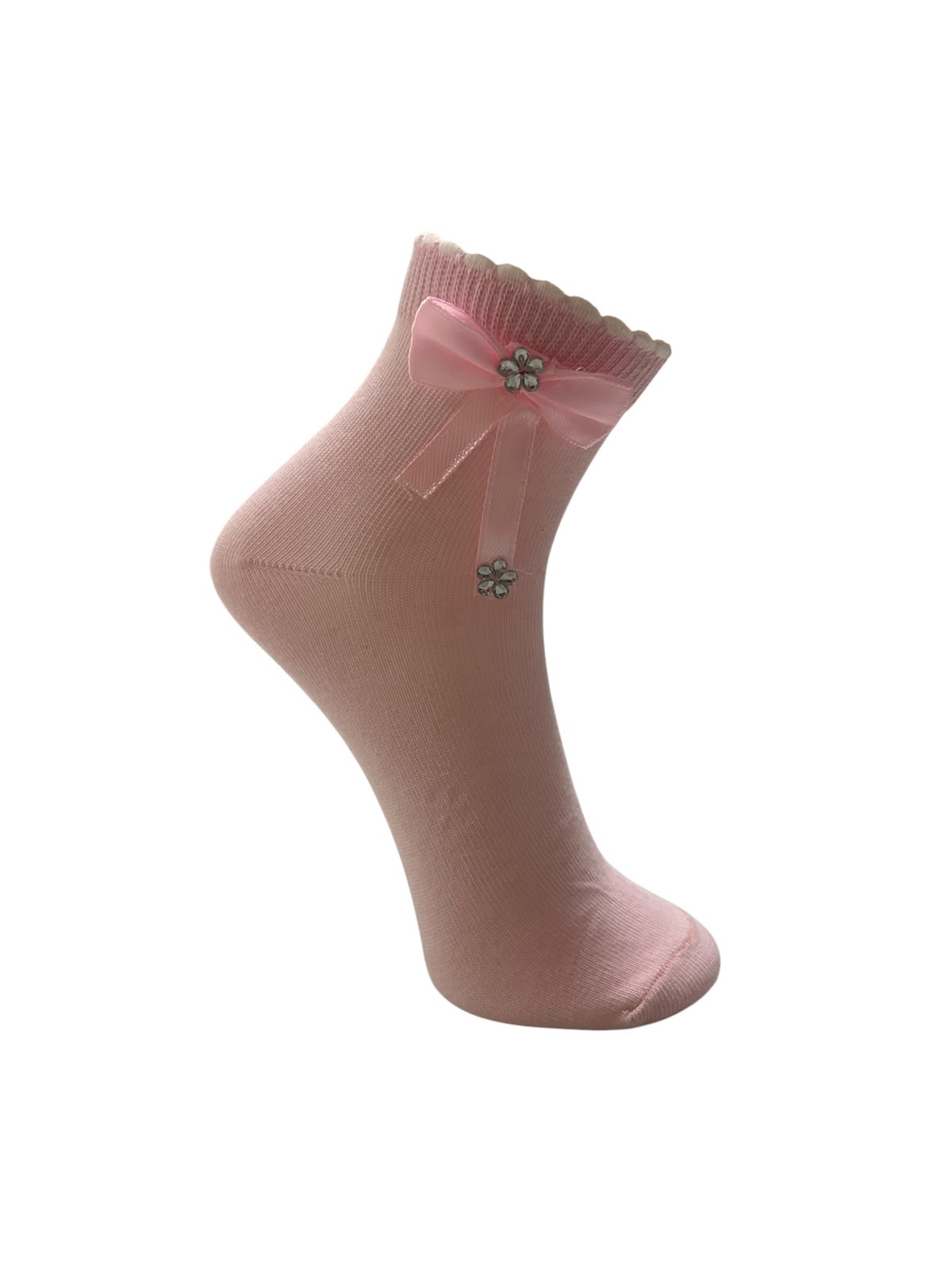 Girls Bow Basic Socks