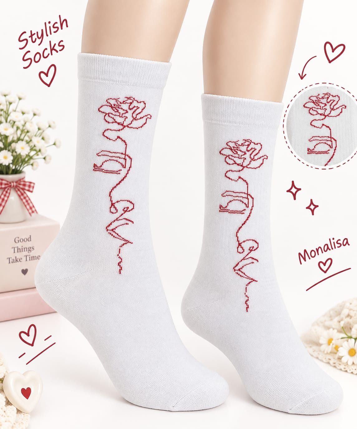 Red Rose Socks