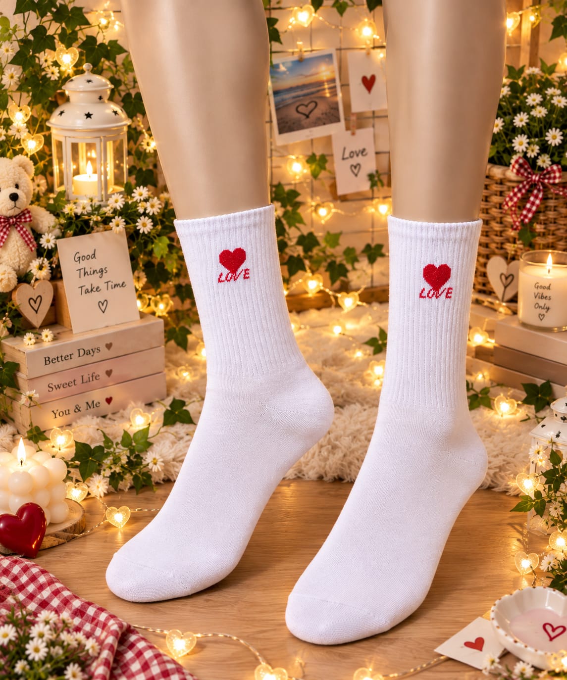 Red Heart "LOVE" Socks