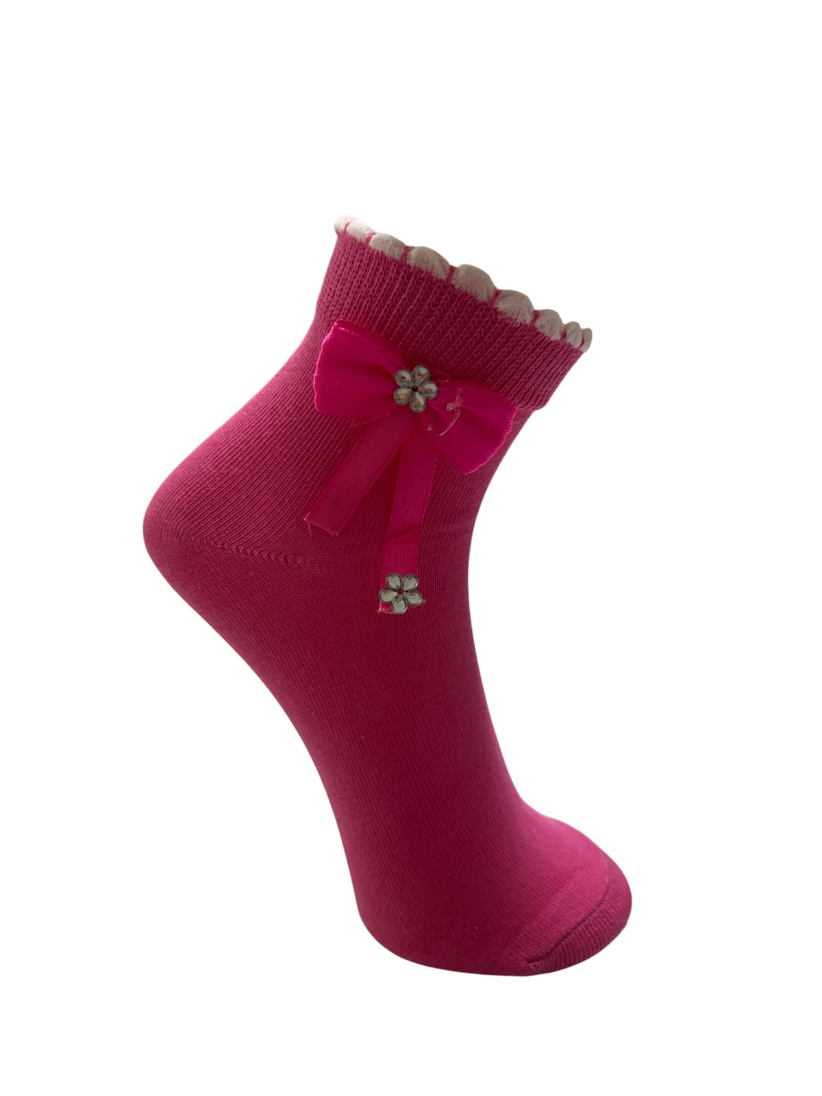 Girls Bow Basic Socks
